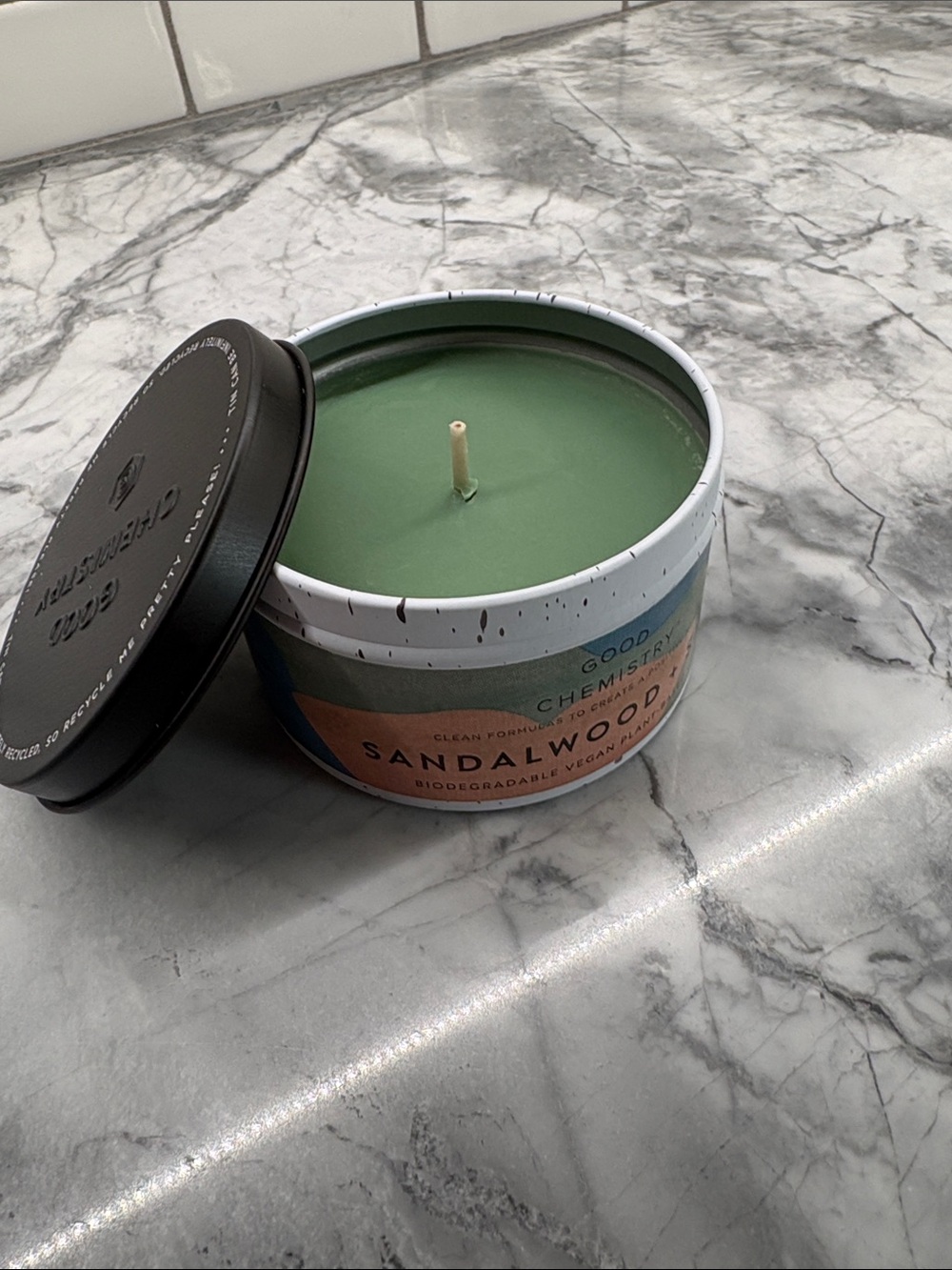 Chemistry Sandalwood + candle in tin - Picture 2 of 3